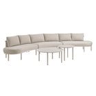 Modway Porta 5 Piece Outdoor Patio Aluminum Modular Sofa Set