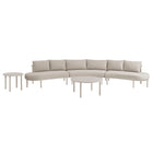 Modway Porta 5 Piece Outdoor Patio Aluminum Modular Sofa Set
