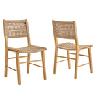 Modway Tindra Woven Dining Chairs Set of 2