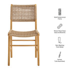 Modway Tindra Woven Dining Chairs Set of 2