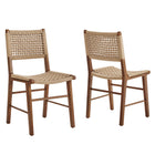 Modway Tindra Woven Dining Chairs Set of 2