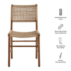Modway Tindra Woven Dining Chairs Set of 2