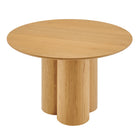 Modway Renwick 47 Inch Oak Veneer Round Pedestal Dining Table