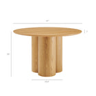 Modway Renwick 47 Inch Oak Veneer Round Pedestal Dining Table