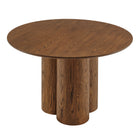 Modway Renwick 47 Inch Oak Veneer Round Pedestal Dining Table