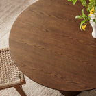 Modway Renwick 47 Inch Oak Veneer Round Pedestal Dining Table