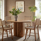 Modway Renwick 47 Inch Oak Veneer Round Pedestal Dining Table