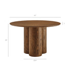Modway Renwick 47 Inch Oak Veneer Round Pedestal Dining Table