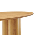 Modway Renwick 79 Inch Oak Veneer Oval Pedestal Dining Table