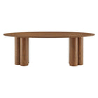Modway Renwick 79 Inch Oak Veneer Oval Pedestal Dining Table