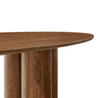 Modway Renwick 79 Inch Oak Veneer Oval Pedestal Dining Table