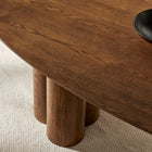 Modway Renwick 79 Inch Oak Veneer Oval Pedestal Dining Table