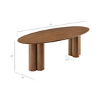 Modway Renwick 79 Inch Oak Veneer Oval Pedestal Dining Table