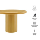 Modway Belmonte 45 Inch Painted Wood Round Pedestal Dining Table