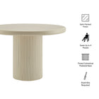 Modway Belmonte 45 Inch Painted Wood Round Pedestal Dining Table