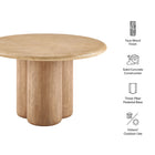 Modway Tori 48 Inch Round Indoor and Outdoor Patio Dining Table