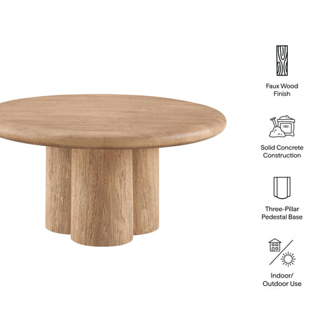 Modway Tori 31 Inch Round Indoor and Outdoor Patio Coffee Table