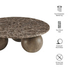 Modway Pietra Indoor Outdoor Patio Round Coffee Table