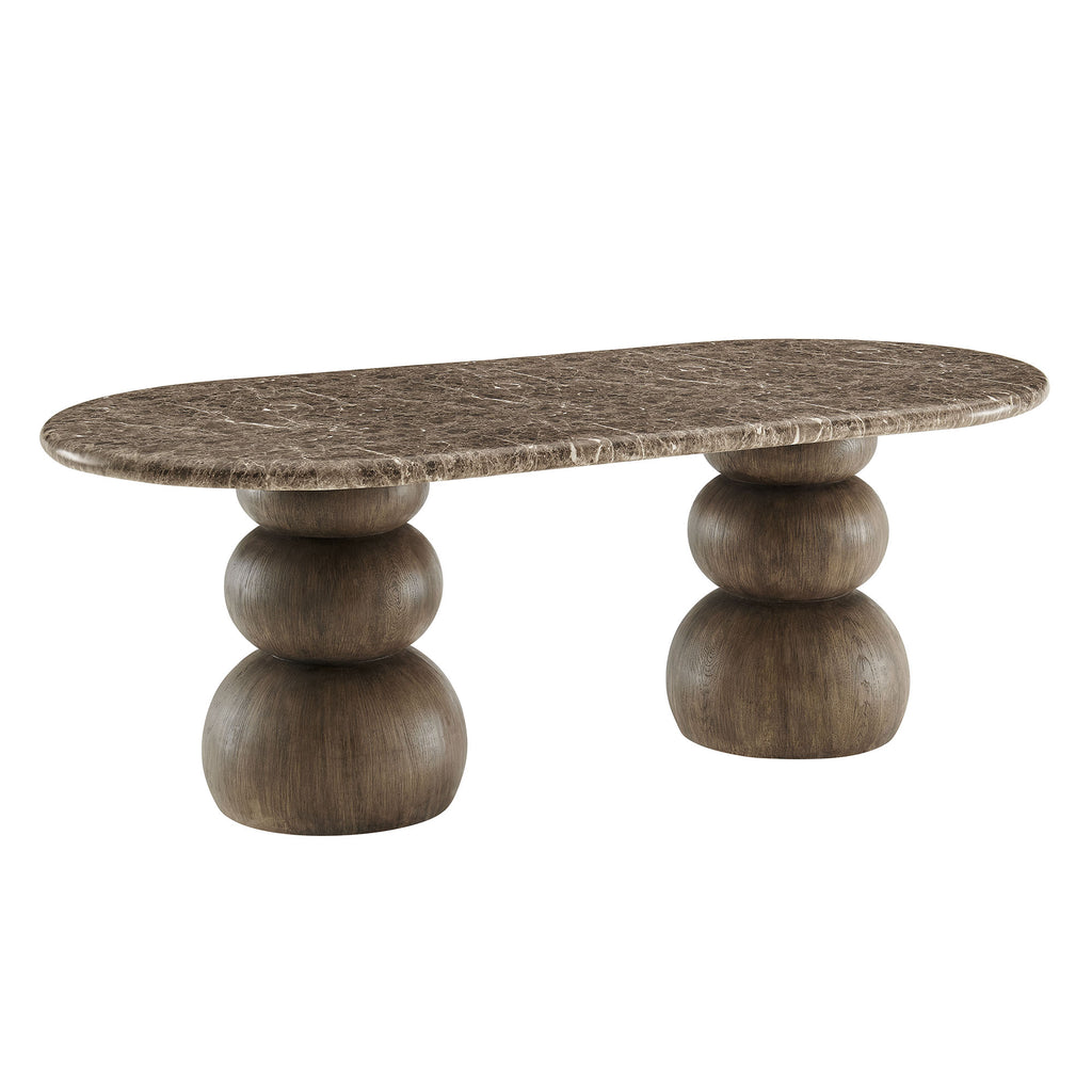 Modway Pietra Indoor Outdoor Patio Oval Dining Table