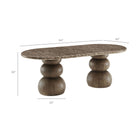 Modway Pietra Indoor Outdoor Patio Oval Dining Table