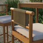 Modway Eleni Outdoor Patio Teak Wood Bar Stools Set of 2