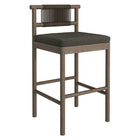 Modway Eleni Outdoor Patio Teak Wood Bar Stools Set of 2