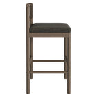 Modway Eleni Outdoor Patio Teak Wood Bar Stools Set of 2