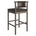 Modway Eleni Outdoor Patio Teak Wood Bar Stools Set of 2