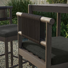 Modway Eleni Outdoor Patio Teak Wood Bar Stools Set of 2