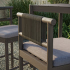Modway Eleni Outdoor Patio Teak Wood Bar Stools Set of 2