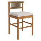 Modway Eleni Outdoor Patio Teak Wood Counter Stools Set of 2