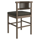 Modway Eleni Outdoor Patio Teak Wood Counter Stools Set of 2