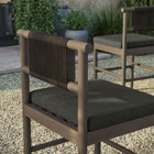 Modway Eleni Outdoor Patio Teak Wood Counter Stools Set of 2