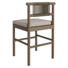 Modway Eleni Outdoor Patio Teak Wood Counter Stools Set of 2