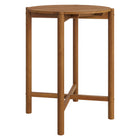 Modway Eleni Round 35 Inch Outdoor Patio Teak Wood Round Bar Table