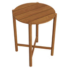 Modway Eleni Round 35 Inch Outdoor Patio Teak Wood Round Bar Table