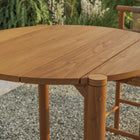 Modway Eleni Round 35 Inch Outdoor Patio Teak Wood Round Bar Table
