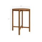 Modway Eleni Round 35 Inch Outdoor Patio Teak Wood Round Bar Table