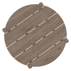 Modway Eleni Round 35 Inch Outdoor Patio Teak Wood Round Bar Table