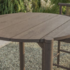 Modway Eleni Round 35 Inch Outdoor Patio Teak Wood Round Bar Table