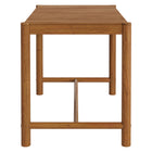 Modway Eleni Rectangle 56-Inch Outdoor Patio Teak Wood Rectangular Bar Table