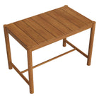 Modway Eleni Rectangle 56-Inch Outdoor Patio Teak Wood Rectangular Bar Table