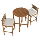 Modway Eleni 3-Piece Outdoor Patio Teak Wood Bar Set