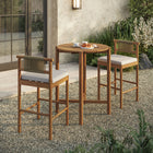 Modway Eleni 3-Piece Outdoor Patio Teak Wood Bar Set