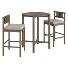 Modway Eleni 3-Piece Outdoor Patio Teak Wood Bar Set