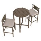 Modway Eleni 3-Piece Outdoor Patio Teak Wood Bar Set