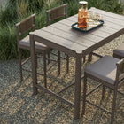 Modway Eleni 5-Piece Outdoor Patio Teak Wood Bar Set