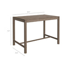 Modway Eleni 5-Piece Outdoor Patio Teak Wood Bar Set