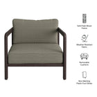 Modway Kona Outdoor Patio Teak Wood Armchair