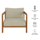 Modway Kona Outdoor Patio Teak Wood Armchair